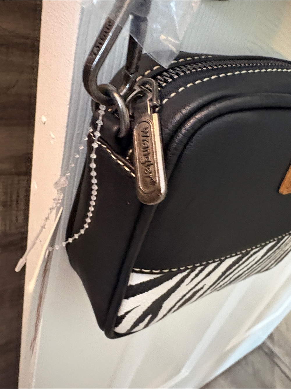 Wrangler Black and White Zebra Print Crossbody Bag - Picture 4 of 9